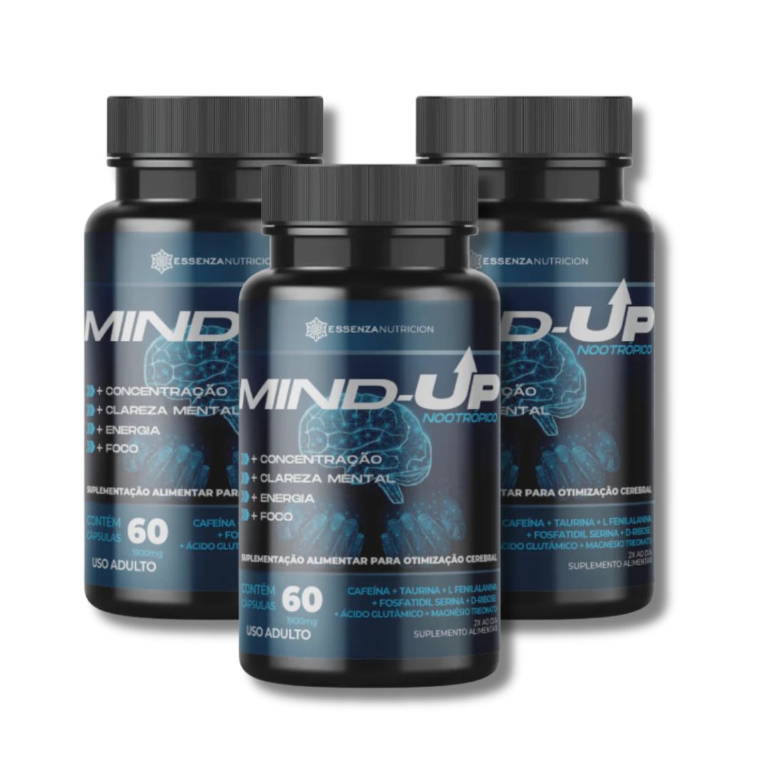 Mind-Up Nootrópico - 60 Cápsulas | Concentração, Foco, Energia e Produtividade