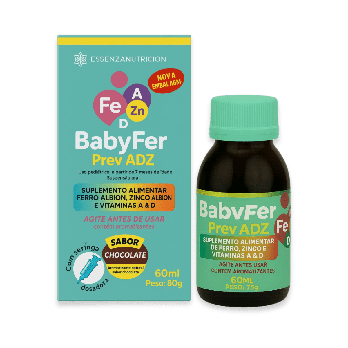 Baby Fer 60ml - Suplemento alimentar de Ferro Albion, Zinco Albion e Vitaminas A e D