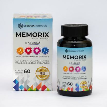 Memorix Polivitamínico de A à Zinco - 60 Cápsulas | Mais Memória, Mais Energia e um Corpo com Imunidade Mais Forte