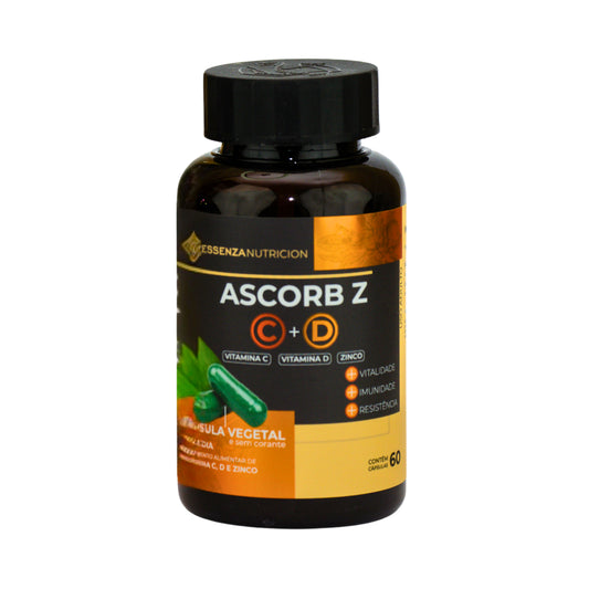 Ascorb Z - 60 Caps | Vitamina C, Vitamina D e Zinco