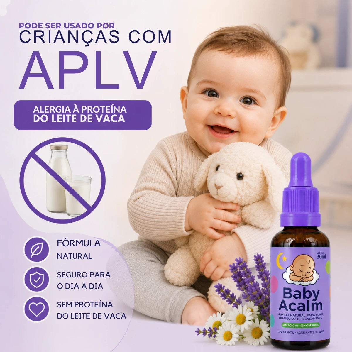 Baby Acalm 30ml - Auxílio Natural para Sono Profundo, Relaxamento e Equilíbrio Emocional