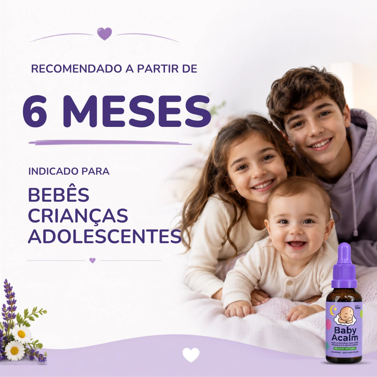Baby Acalm 30ml - Auxílio Natural para Sono Profundo, Relaxamento e Equilíbrio Emocional