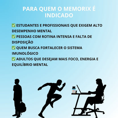 Memorix Polivitamínico de A à Zinco - 60 Cápsulas | Mais Memória, Mais Energia e um Corpo com Imunidade Mais Forte