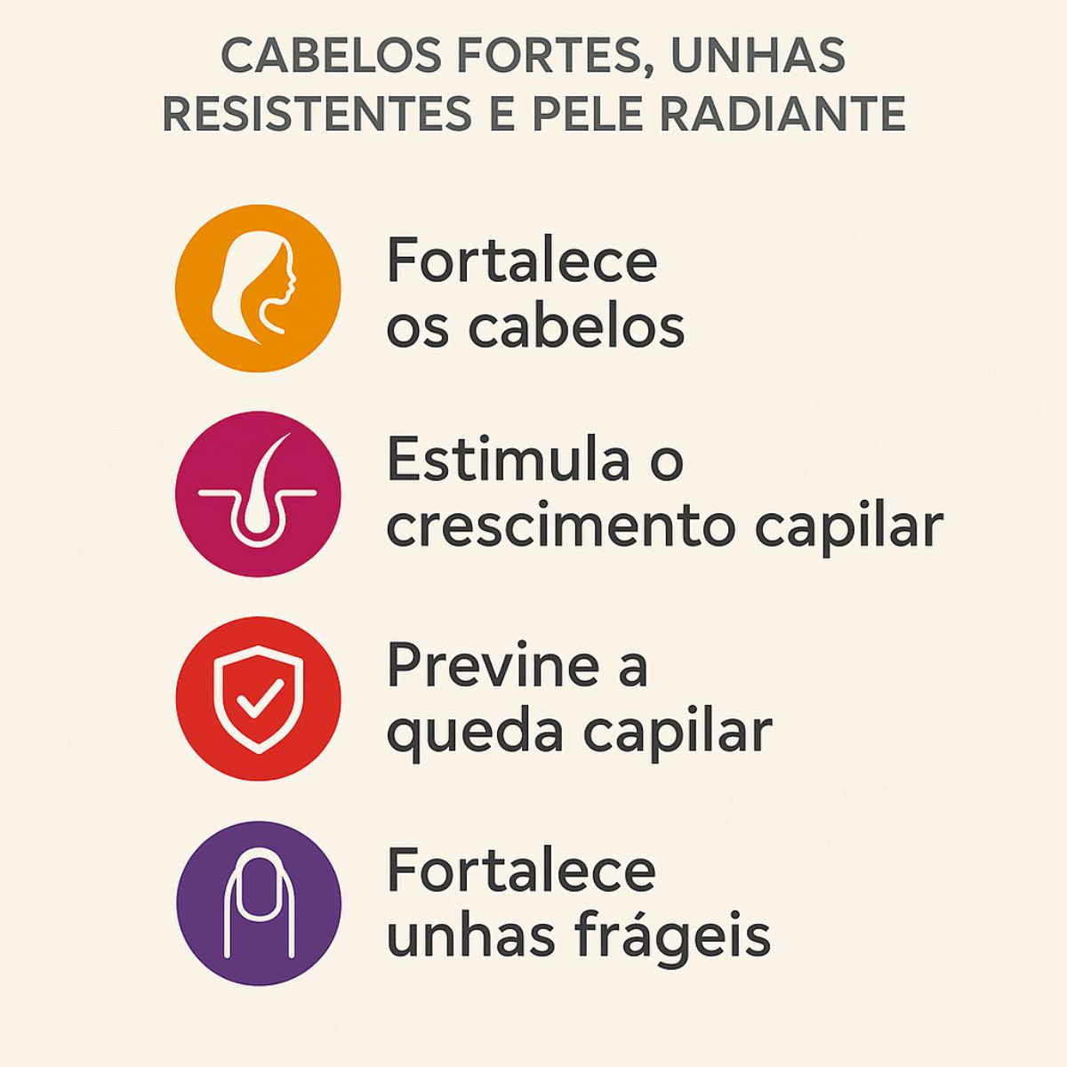 Strong SkinHair - 60 cápsulas | Vitaminas para Pele, Cabelo e Unha